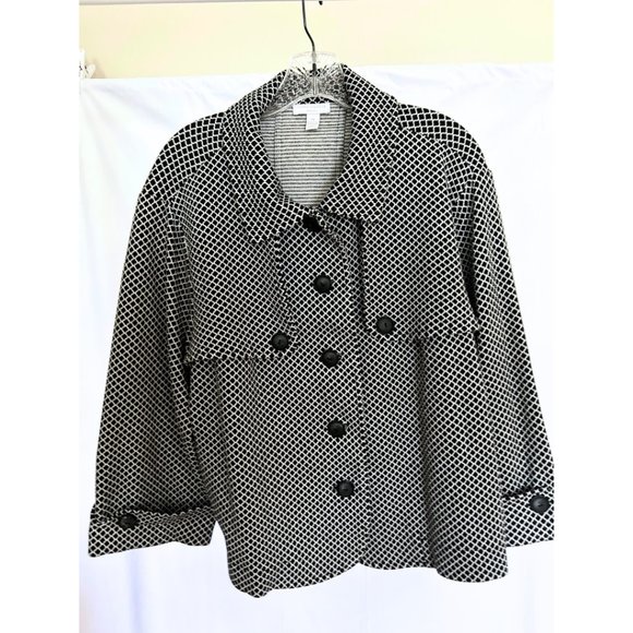 Charter Club Black and White Blazer - Picture 1 of 4